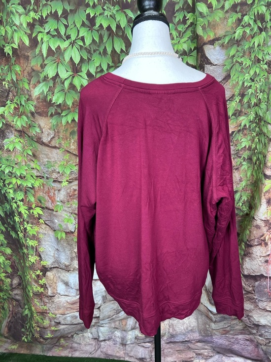 78 & SUNNY Burgundy "Wine" Graphic Logo Lightweight Sweatshirt, 1X - Picture 6 of 10